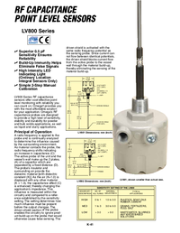 Thumbnail of document Data Sheet - LV801 RF Capacitance Single Point Level Switches